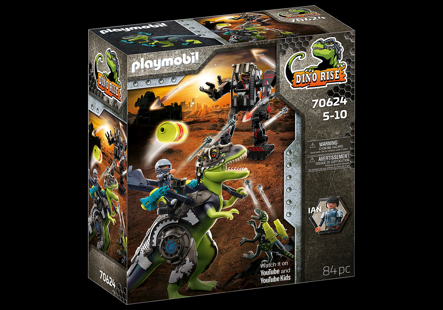 Playmobil Dino Rise - T-Rex, Batalia gigantilor