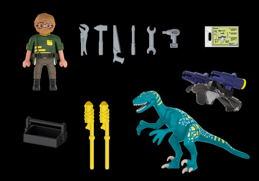 Playmobil Dino Rise - Deinonychus, Gata de lupta