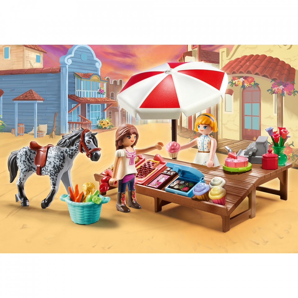 Set de joaca Playmobil Spirit - Stand cu prajituri in Miradero