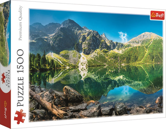 Puzzle 1500 piese Lacul Morskie Oko, Polonia