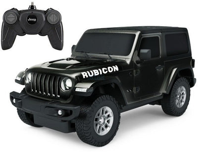 Masinuta Rastar RC - Jeep Wrangler Rubicon, negru, 1:24