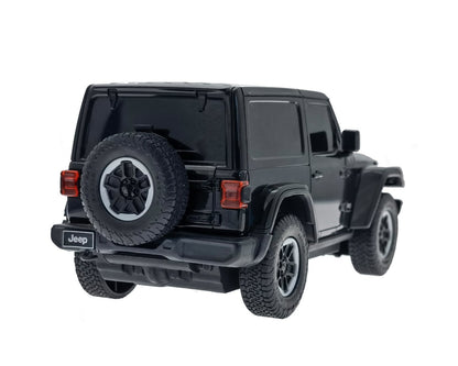 Masinuta Rastar RC - Jeep Wrangler Rubicon, negru, 1:24