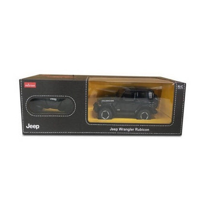 Masinuta Rastar RC - Jeep Wrangler Rubicon, negru, 1:24