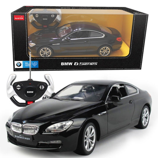 Masinuta Rastar RC - Bmw Seria 6, negru, 1:14