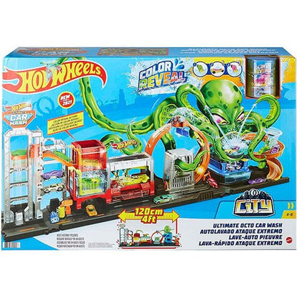 Set de joaca Hot Wheels - Color Reveal, Ultimate Octo Car Wash