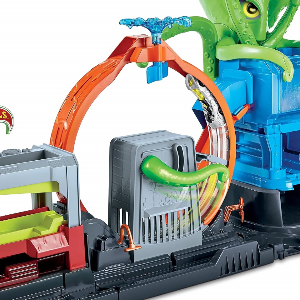 Set de joaca Hot Wheels - Color Reveal, Ultimate Octo Car Wash