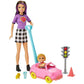 Set de joaca Barbie Babysitters cu masinuta