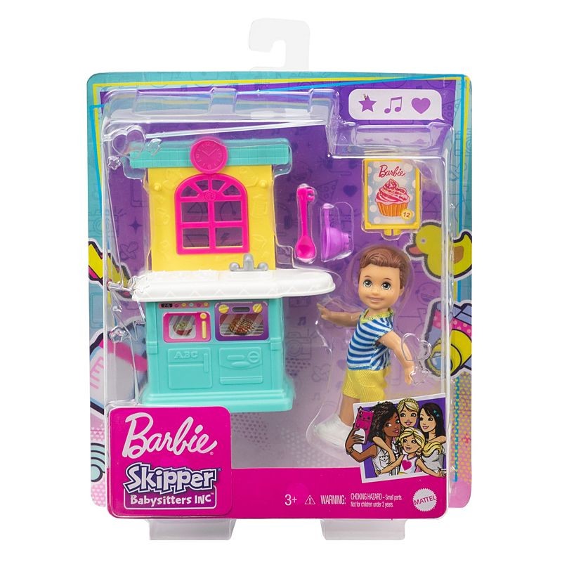 Set de joaca Barbie Babysitters - Bucatarie cu Papusa
