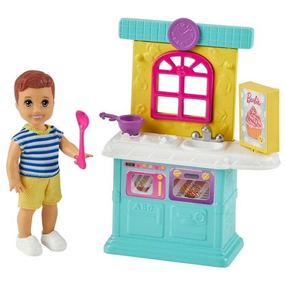 Set de joaca Barbie Babysitters - Bucatarie cu Papusa