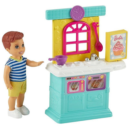 Set de joaca Barbie Babysitters - Bucatarie cu Papusa