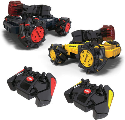 Set 2 masinute cu telecomanda Laser Battle Hunters