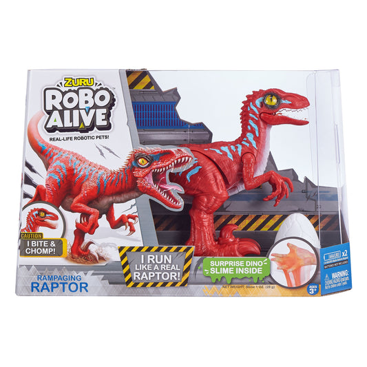 Dinozaur interactiv Rampaging Raptor Robo Alive, Zuru, 16 cm