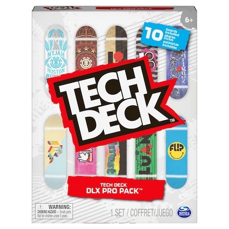 Set de joaca Teck Deck, 10 mini skateboarduri DLX Pro Pack