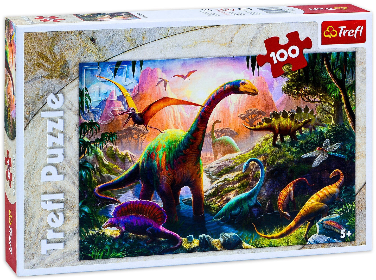 Puzzle 100 piese - Dinozauri