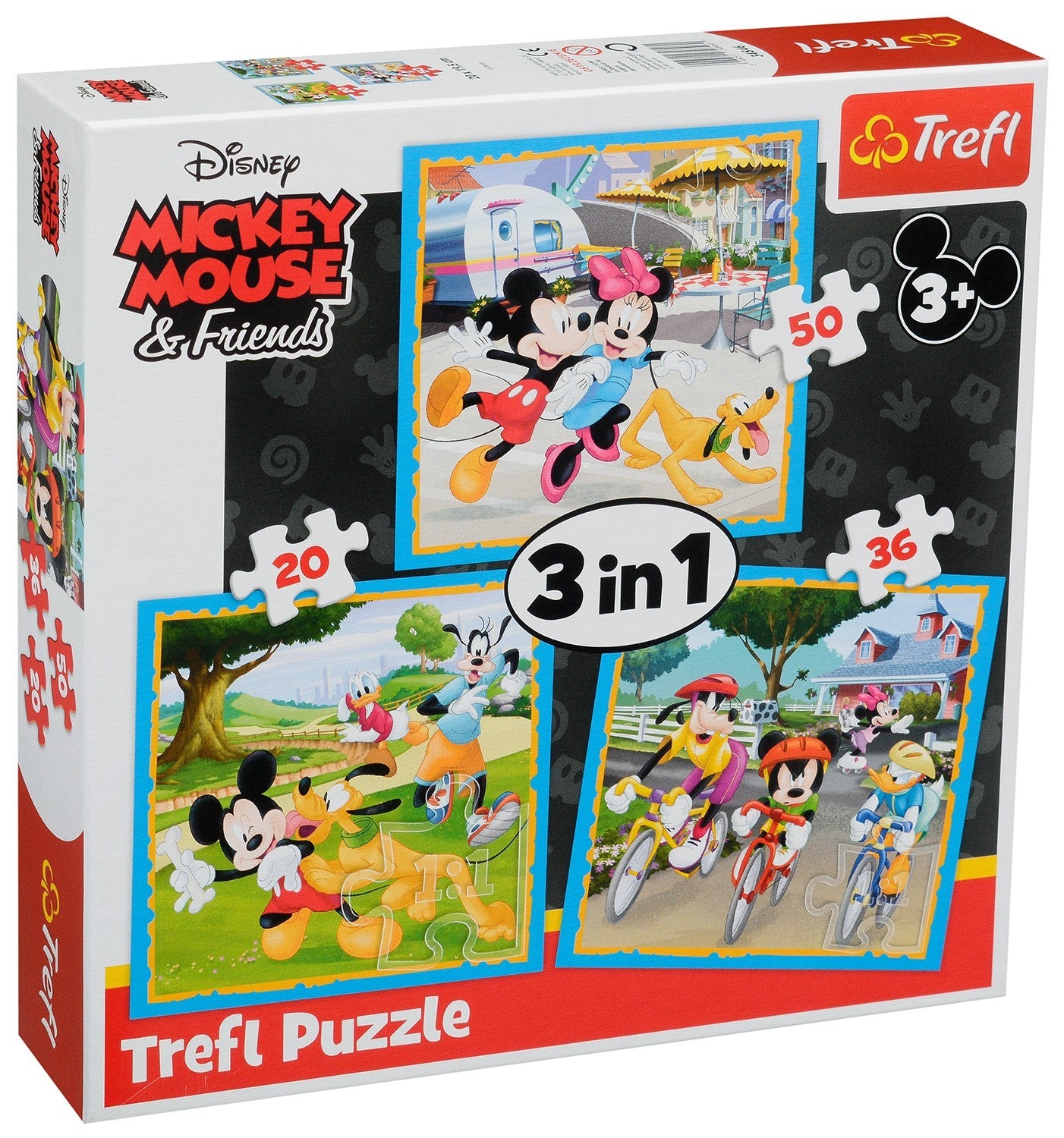 Puzzle 3 in 1 - Mickey cu prietenii