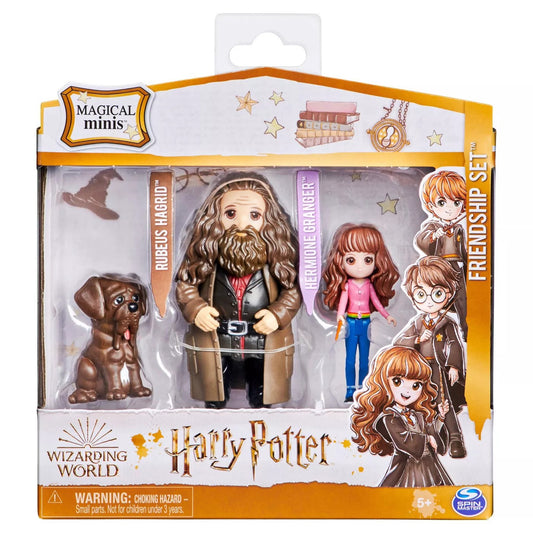 Set de joaca cu Mini Figurine Harry Potter Magical Minis - Rubeus Hagrid si Hermione Granger, 7 cm