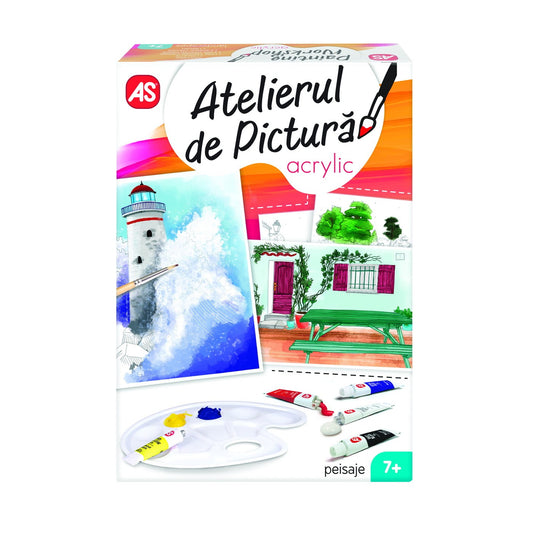 Set pentru desen AS Art - Atelierul de pictura acrylic mini, Peisaje