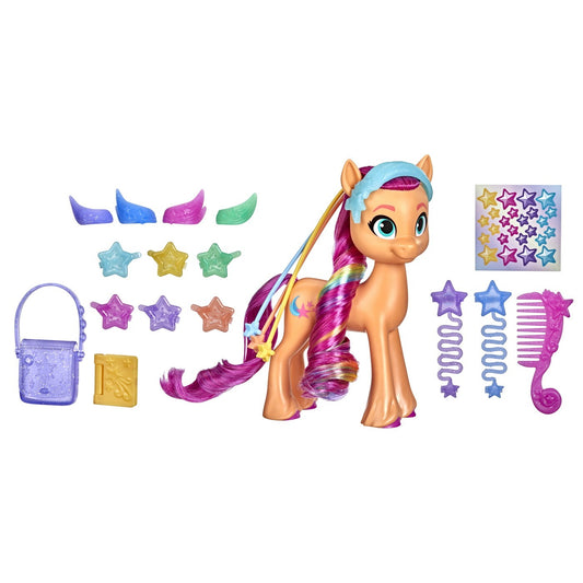 Figurina My Little Pony - Rainbow Reveal, Sunny Starscout, 17 accesorii, 15 cm