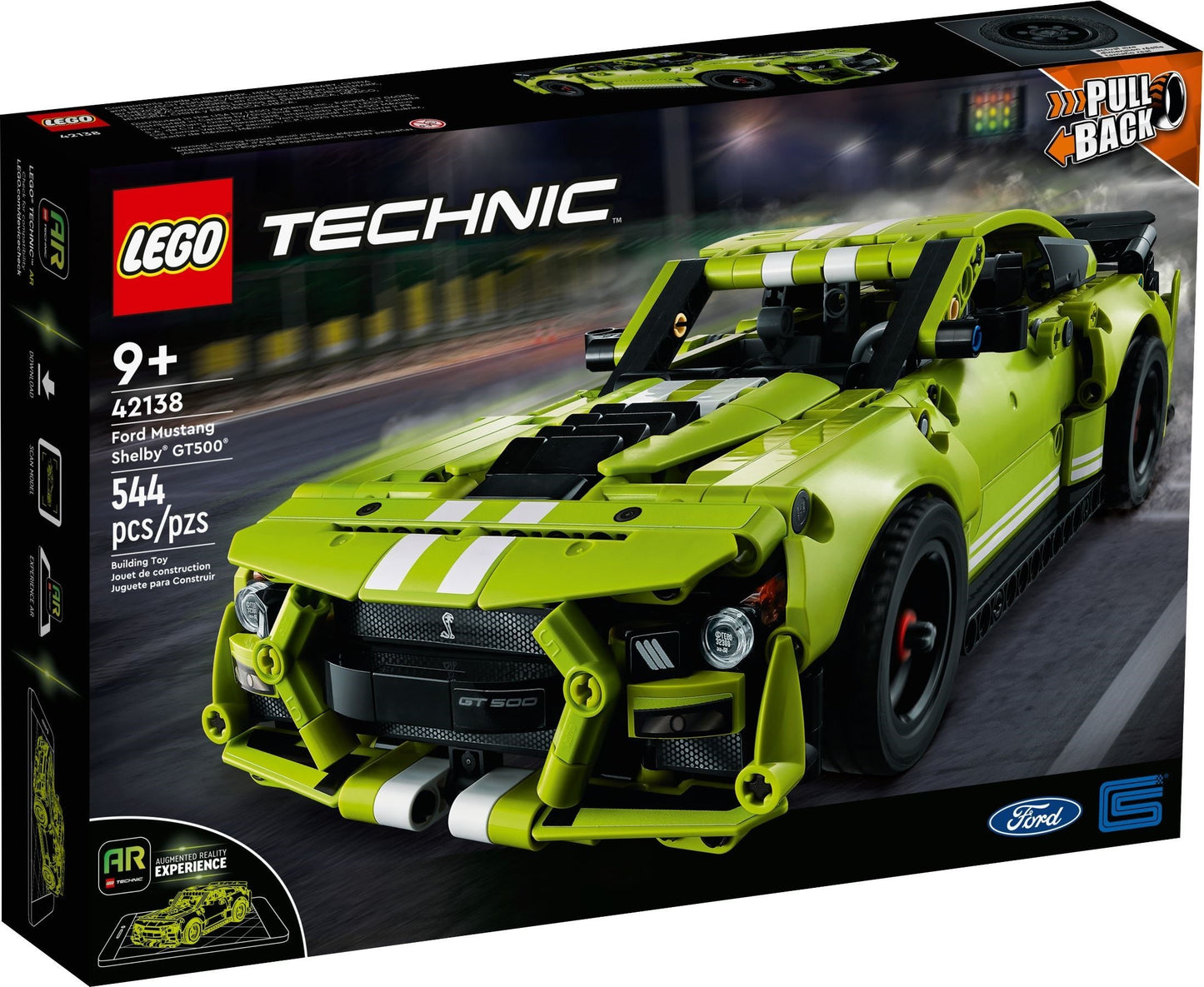 LEGO Technic: Ford Mustang Shelby GT500 42138, 9 ani+, 544 piese