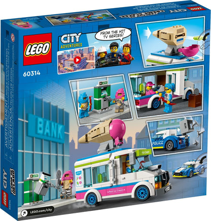 LEGO City: Politia in urmarirea furgonetei cu inghetata 60314, 5 ani+, 317 piese