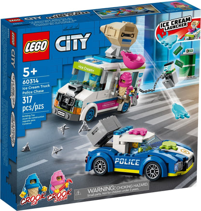 LEGO City: Politia in urmarirea furgonetei cu inghetata 60314, 5 ani+, 317 piese