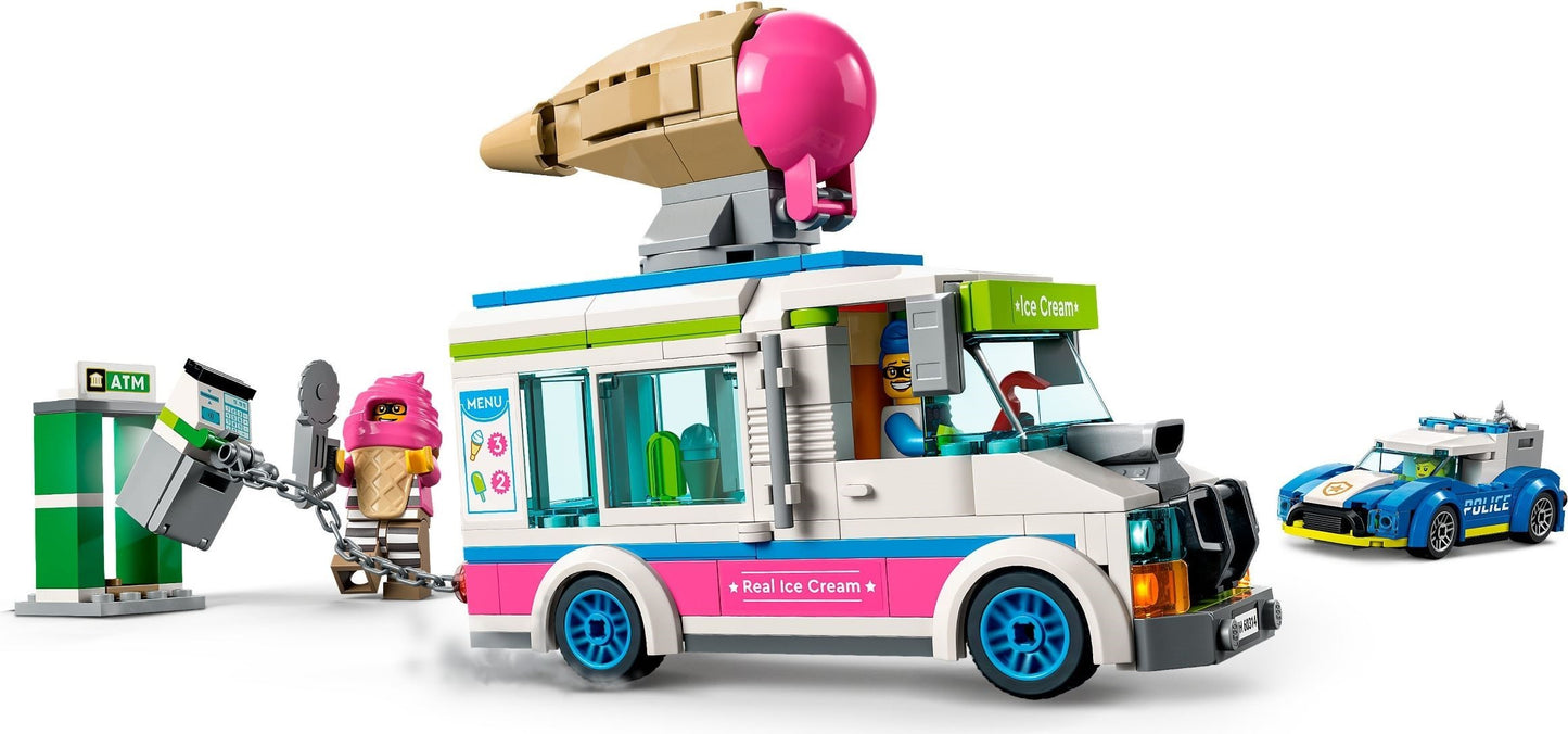 LEGO City: Politia in urmarirea furgonetei cu inghetata 60314, 5 ani+, 317 piese