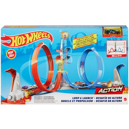 Set de joaca Hot Wheels Action - Pista Campionilor, Loop & Launch