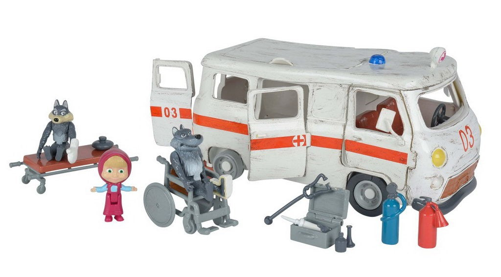 Masha and the Bear - Set de joacă cu Ambulanță