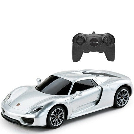 Masinuta Rastar RC - Porsche 918 Spyder, argintiu, 1:24