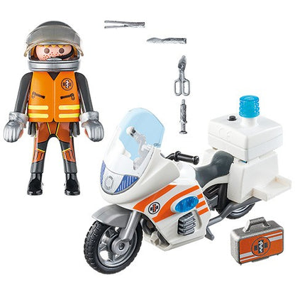 Playmobil City Life, Rescue - Motocicleta de urgenta cu lumini