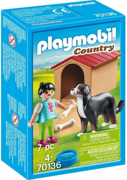 Playmobil Country, Farm Fun - Fetita cu catel si cusca