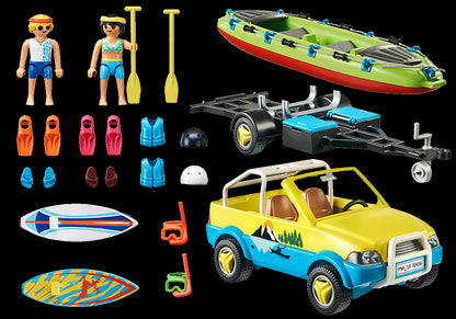 Playmobil Family Fun, Beach Hotel - Masina de plaja cu canoe