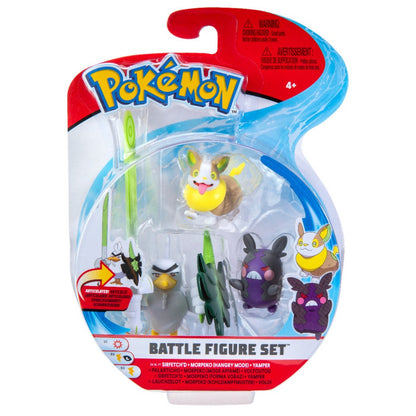 Set 3 figurine Pokemon, Sirfetch'D, Morpeko si Yamper, 6 cm