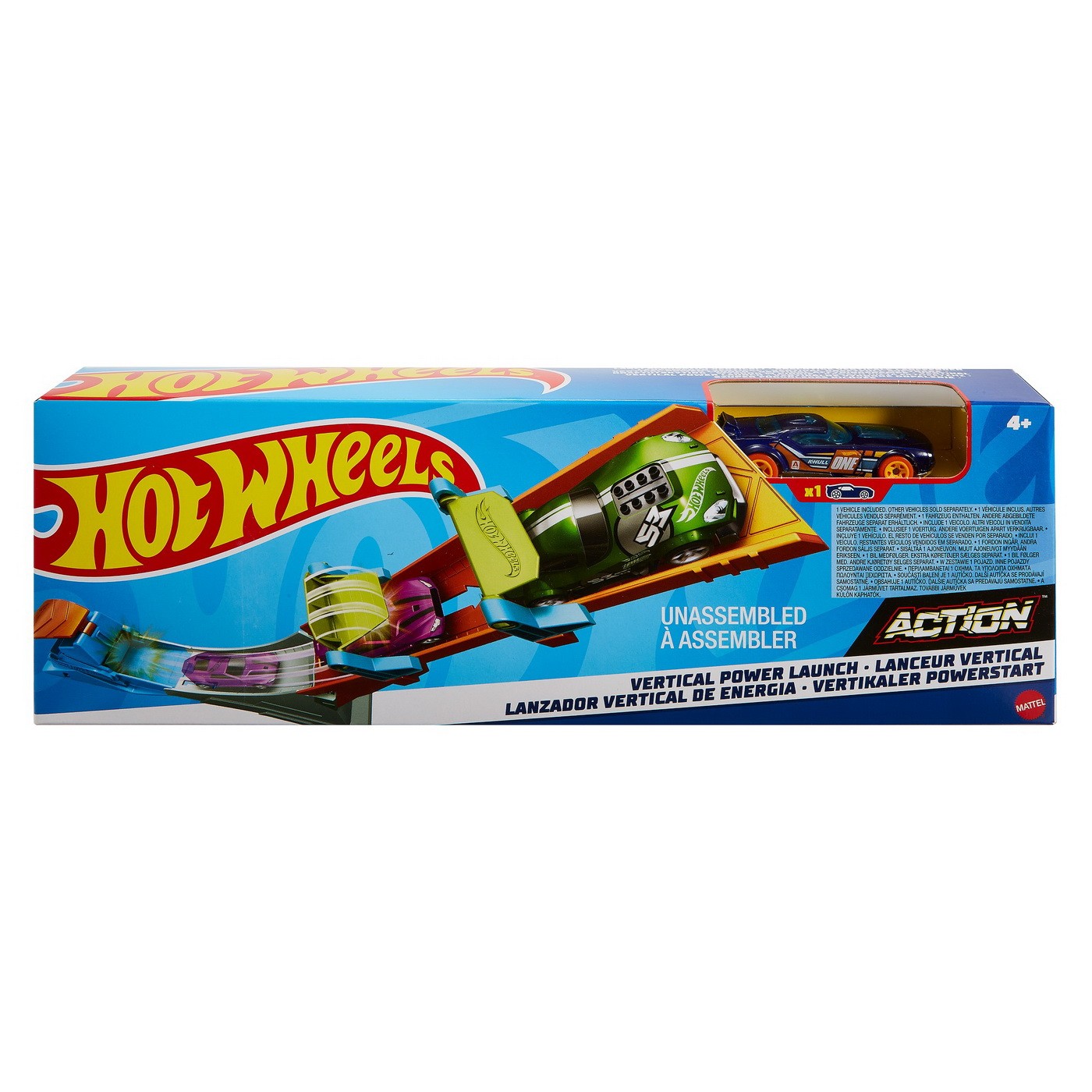 Set de joaca Hot Wheels  cu masinuta - Vertical Power Launch