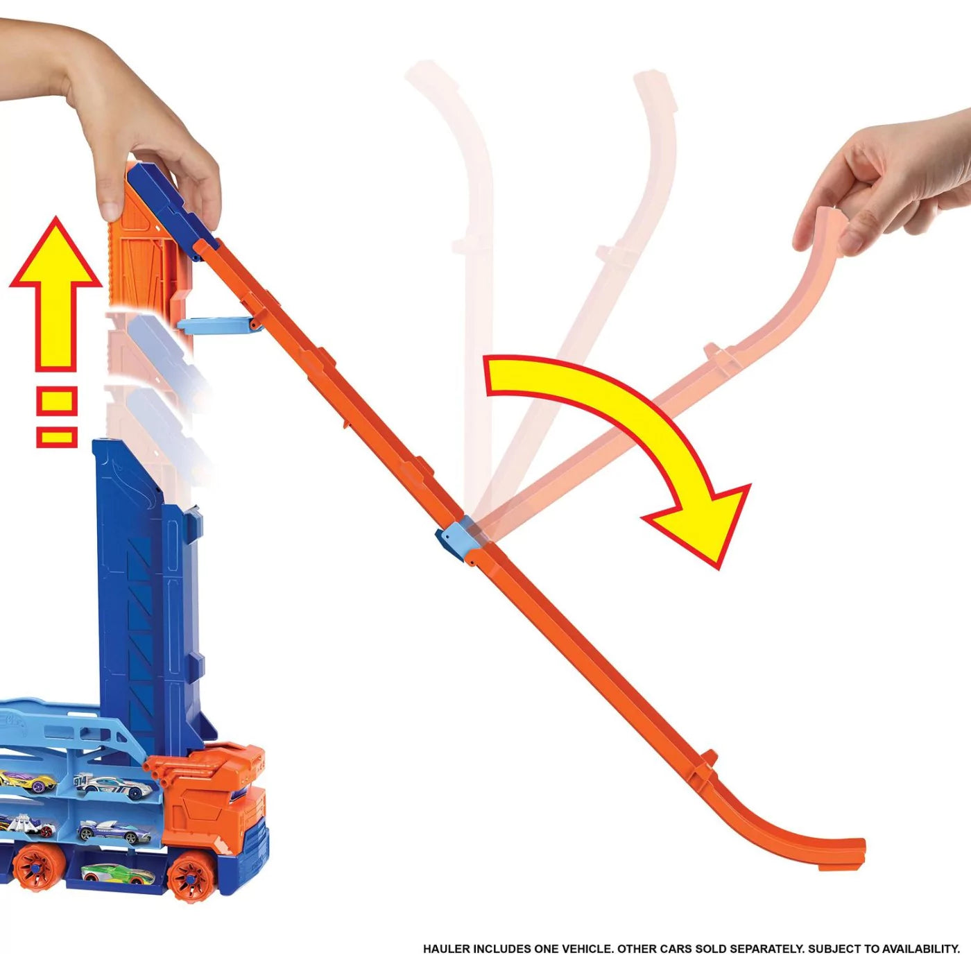 Camion si pista de masinute Hot Wheels Speed Drop Transport