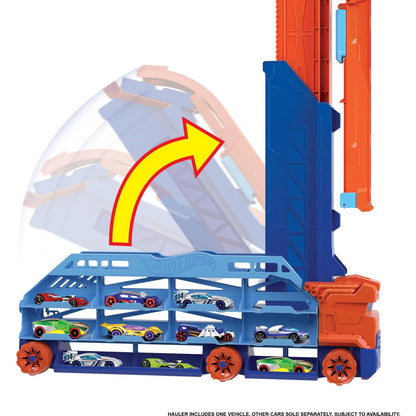 Camion si pista de masinute Hot Wheels Speed Drop Transport