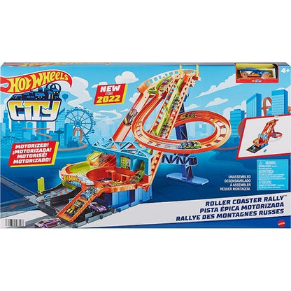 Set Pista cu masinuta Hot Wheels, Roller Coaster