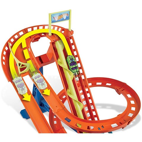 Set Pista cu masinuta Hot Wheels, Roller Coaster