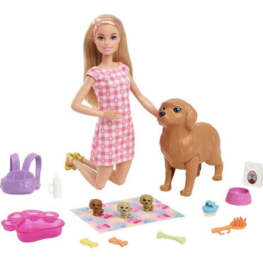 Set de joaca Barbie - Papusa cu catelusa si pui