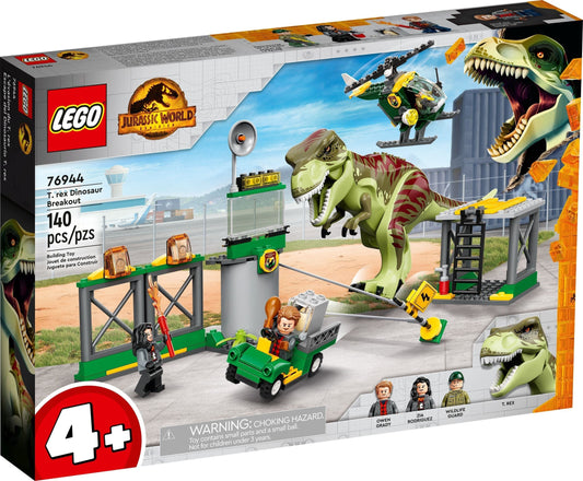 LEGO® Jurassic World - World Evadarea dinozaurului T. rex 76944, 140 piese