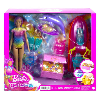 Set de joaca Papusa Barbie pe apa cu Jet Ski