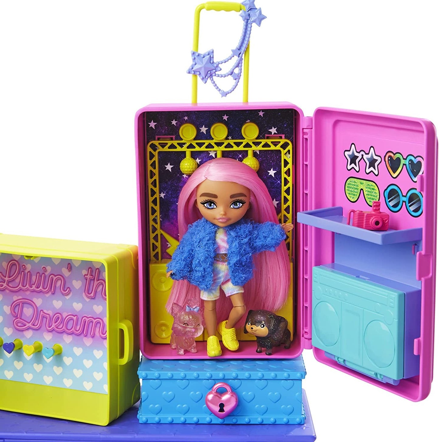 Set de joaca Papusa Barbie Extra mini Livin' in dream