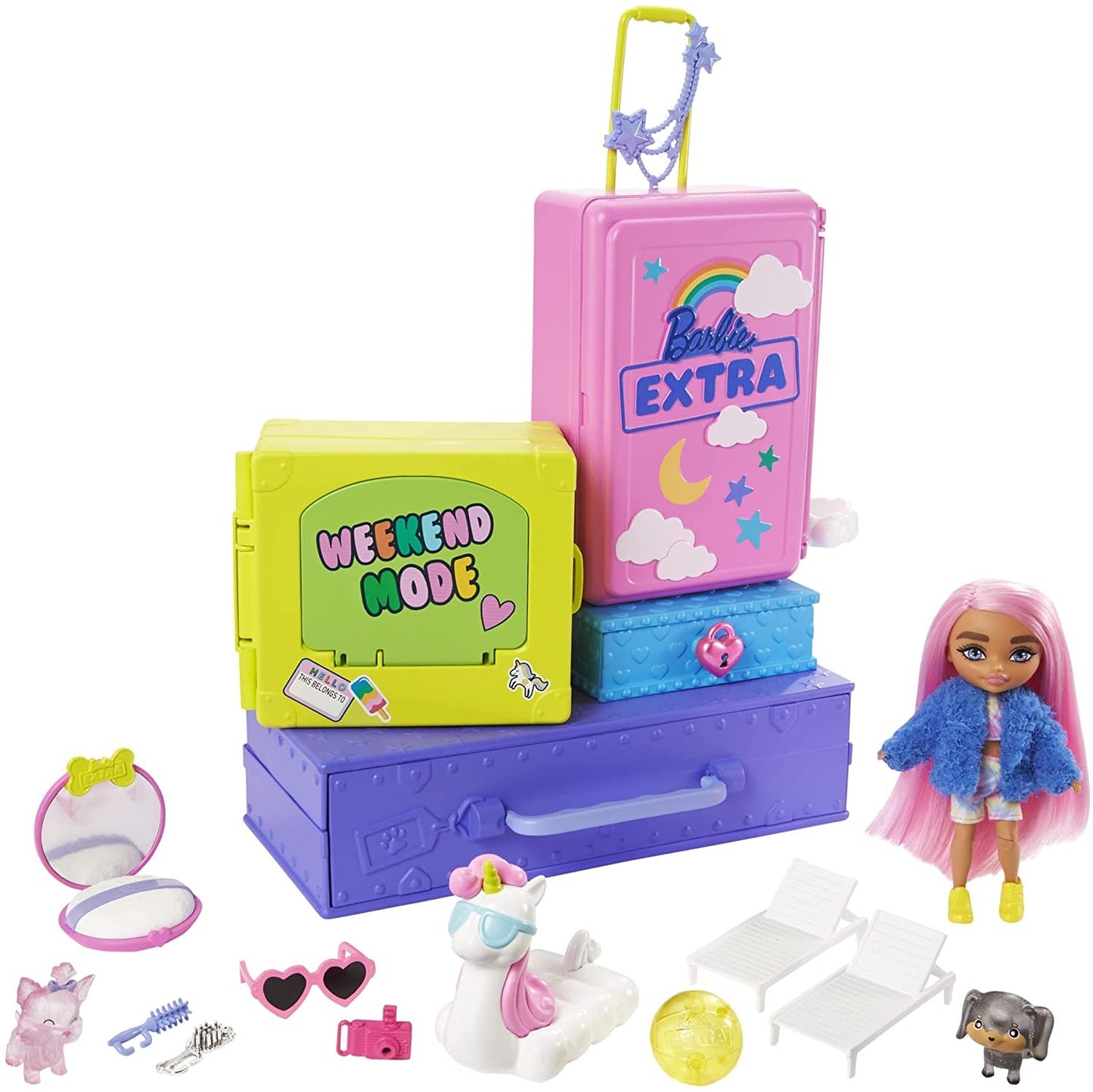 Set de joaca Papusa Barbie Extra mini Livin' in dream