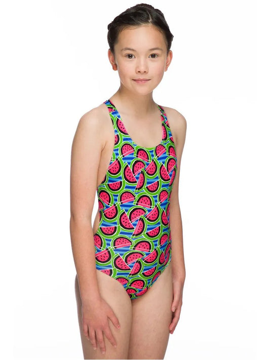 Costum inot Maru Watermelon Pacer Rave Back, de antrenament sau agrement marimea 116 cm, multicolor