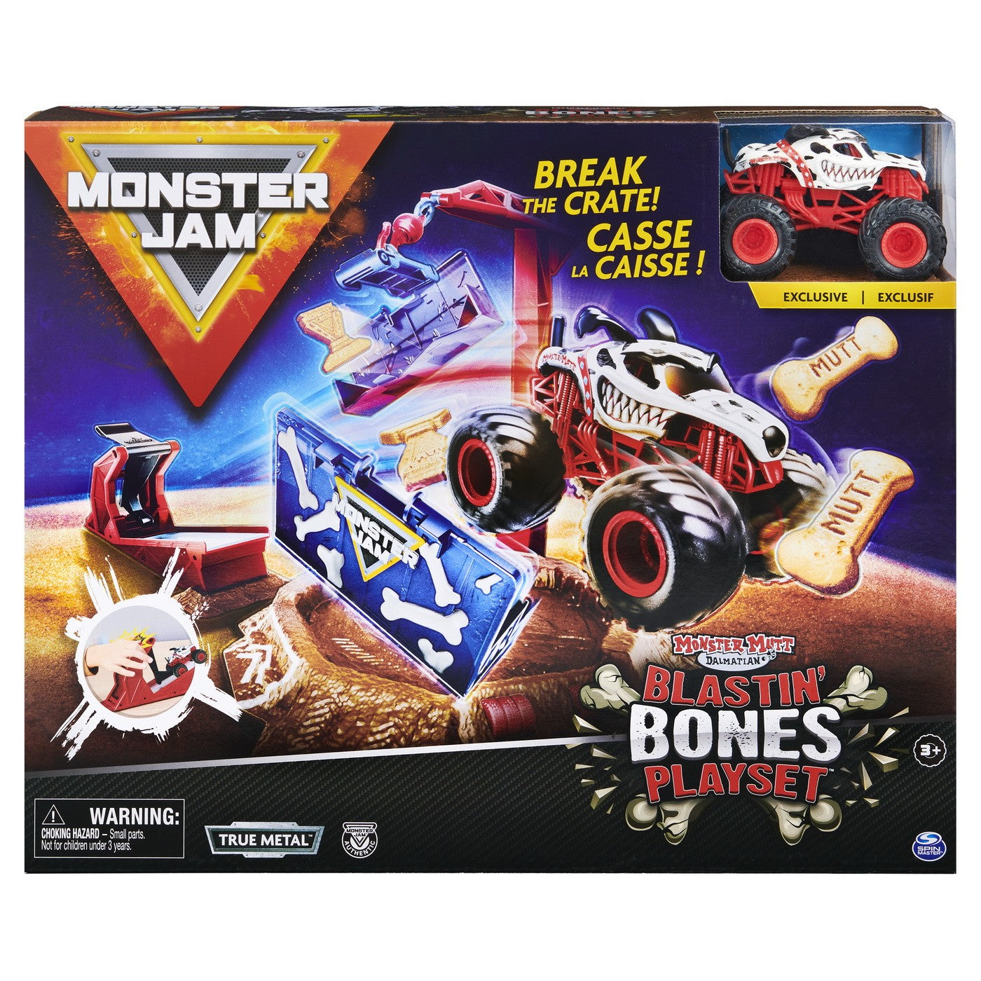 Set de joaca Monster Jam - Cascadorii Blastin' Bones