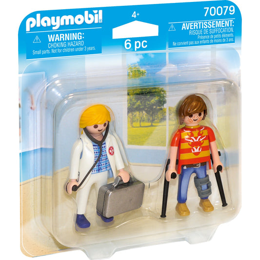 Playmobil City Life, Kid's Clinic - Set 2 figurine - Doctor si pacient