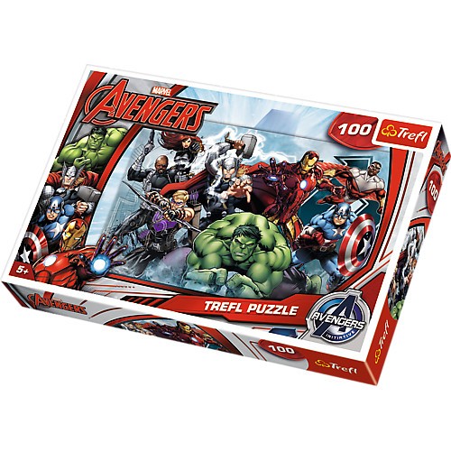 Puzzle Trefl, Incepe atacul Marvel, 100 piese