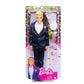 Papusa Barbie cu accesorii, Model Ken mire, Multicolor, 3 ani+