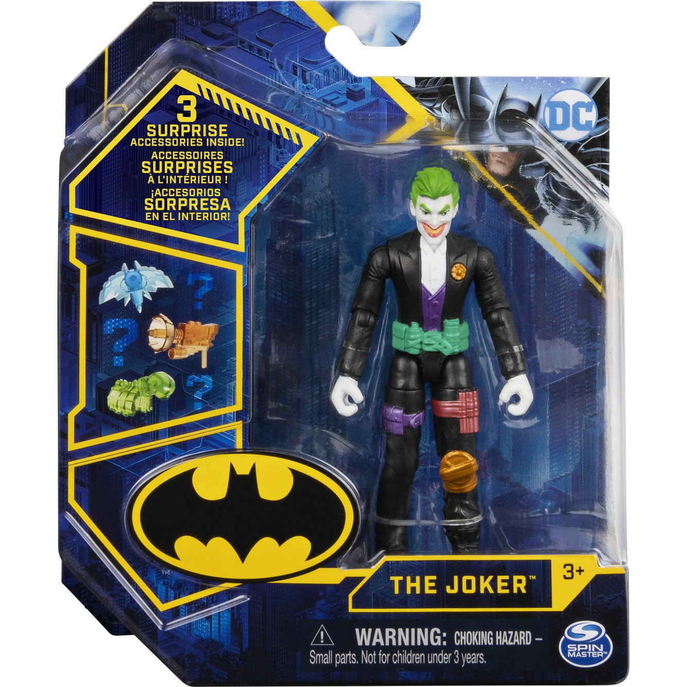 Figurina Batman - Joker, cu 3 accesorii, 10 cm