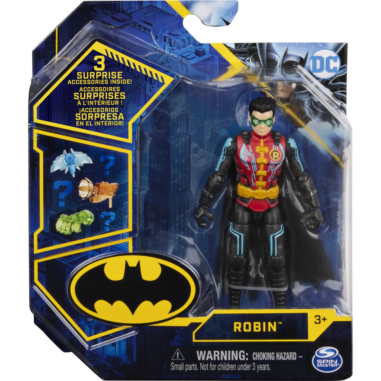 Figurina Batman - Robin, cu 3 accesorii, 10 cm